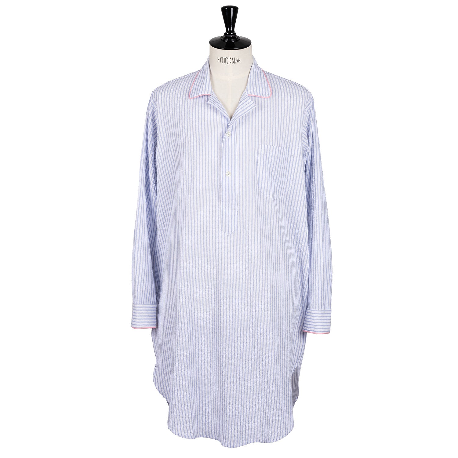 Gestreiftes Schlafhemd "Camisón Noble" aus reiner Baumwolle